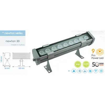 Proiector cu Led 9 X 1 W, 2700 K, Alb Cald, Newton 30