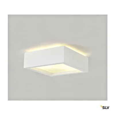 Plafonieră GL 104 E27, pătrat, gips alb, max. 15W