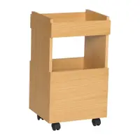 Măsuță de servire cu roți cu aspect de lemn de stejar 35x40 cm Forma – Hübsch