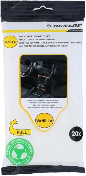 Șervețele umede pentru curățarea interioară Dunlop - 20 buc