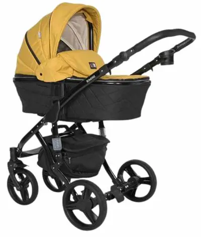 Cărucior combinat 2 în 1 Lorelli - Rimini Premium, Lemon curry