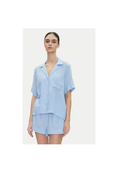 Pijama dama YI90054 - Viscoza/In - Albastru deschis