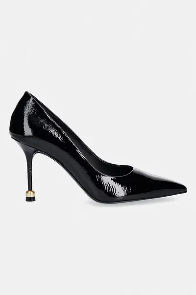 Vanda Novak pantofi cu toc stiletto din piele Aleksandra Glossy Black