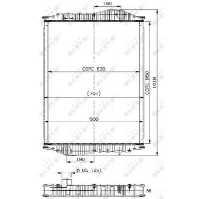 Radiator, racire motor NRF 509887