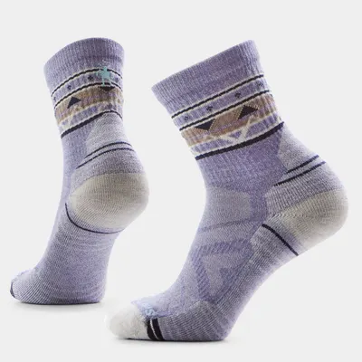 Șosete Merino hiking Smartwool Hike Zig Zag Valley - violet Chalk | Mid Crew |…
