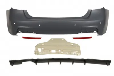 Bara (Spate, M PERFORMANCE M-PAKIET, complet, numar orificii senzori parcare: 4, grunduit) potrivit BMW 3 (F30, F80), 3 (F31) Sedan 10.11-03.19