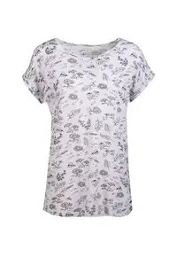 Tricou din amestec de bumbac cu imprimeu Lelia - Alb