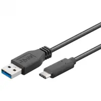 Cablu USB 3.0-A la tip C T-T 0.15m Negru, KU31CA015BK