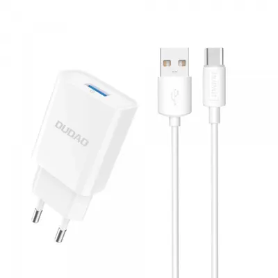 Incarcator Retea Cu Cablu USB-C Dudao A4EU, 10W, 2.1A, 1 x USB-A, Alb