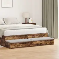 vidaXL Sertare pentru pat Stejar fumuriu 160 x 36,5 x 16,5 cm