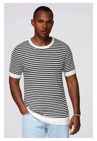 Tricou din viscoza OM-TSCT-0255 - Negru