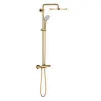 Sistem de dus Grohe Euphoria 310 26075GL0, 1/2, aparent, termostat, 310 mm, anti-oparire, 3 functii, pivotant, furtun 1.75 m, anti-calcar, lucios, Cool Sunrise