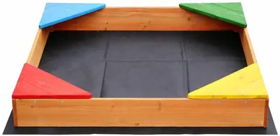 Nisipitor pentru copii din lemn Ginger Home - Cu 4 locuri colorate