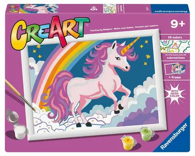 Set de pictat după numere Ravensburger CreArt - Unicorn de basm