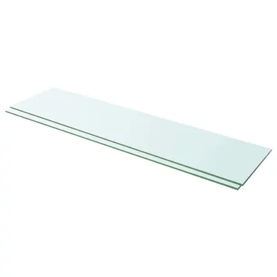 vidaXL Rafturi, 2 buc., 100 x 25 cm, panouri sticlă transparentă