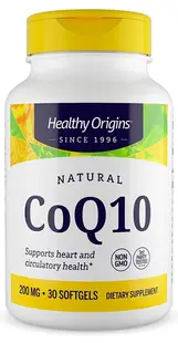 Coenzim Q10, 200 mg, 30 capsule moi, Healthy Origins