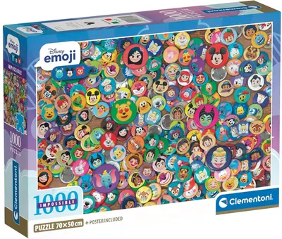 Puzzle Clementoni din 1000 piese - Insigne cu personaje Disney