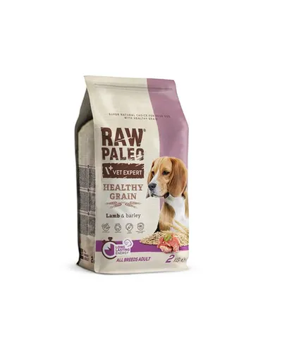 VETEXPERT RAW PALEO Heathy Grain Adult Lamb 2 kg Hrana uscata pentru caini, cu miel