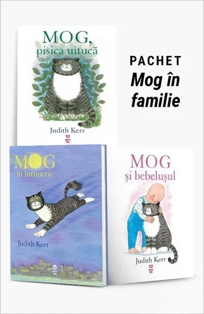 Pachet Mog în familie. MOG, pisica uitucă/MOG în întuneric/MOG și bebelușul