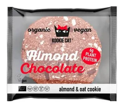 Kookie Cat Bio prăjiturică proteică cu migdale și ciocolată neagră, 50 g