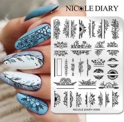 Matrita metalica stampila unghii Nicole Diary X009