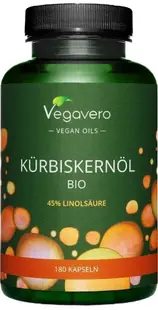 Kürbiskernöl Bio, 180 capsule, Vegavero