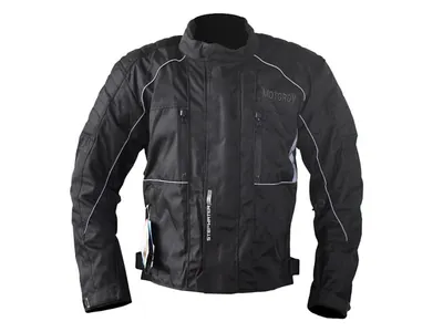 Geaca moto textila NAL-1108 protectii coloana, coate si umeri, culoare negru, marime M