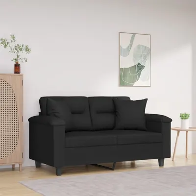Gossi perne decorative, 2 buc., negru, 40x40 cm, microfibra