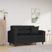 Gossi perne decorative, 2 buc., negru, 40x40 cm, microfibra