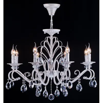Candelabru Aria,8 becuri dulie E14, 230V,D.79cm, H.88 cm,Alb-auriu