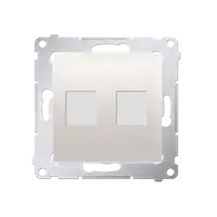 Capac pentru prize telefonice si de retea RJ45/RJ12, crem