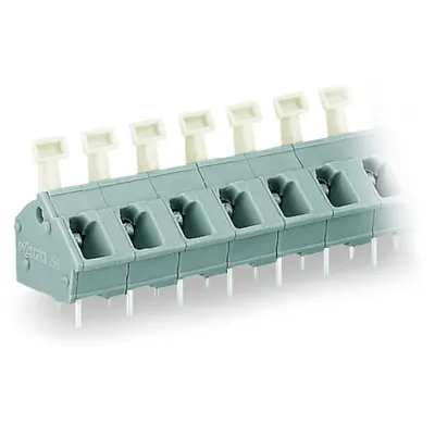PCB terminal block; push-button; 2.5 mm²; Pin spacing 7.5/7.62 mm; 3-pole; suitable for Ex-e applications; CAGE CLAMP®; commoning option; 2,50 mm²; light gray