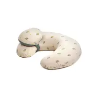 Perna pentru alaptare, Jane, Ergonomica, Cu husa detasabila si lavabila si pernuta suplimentara, Umpluta cu bilute din poliester, Botanic