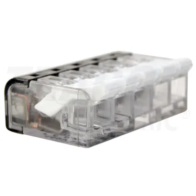 Clema de legaturi fara surub,transp.,care se poate deschide RVON5 0,2-4mm2, 32A, 450VAC 5P
