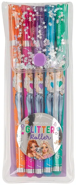 Pixuri cu gel colorate Depesche TopModel - 5 culori, sclipitoare