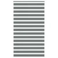 vidaXL Jaluzea tip zebra gri închis lățime țesătură 115,9 cm poliester