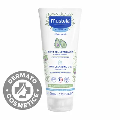 Gel de curatare 2 in 1 par si corp, 200ml, Mustela