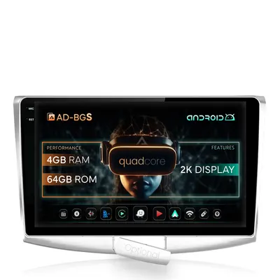 Navigatie 2K Volkswagen Passat B6 B7 CC, Android, S-Quadcore 4GB RAM + 64GB ROM, 10.36 Inch - AD-BGS100042K+AD-BGRKIT025