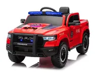 Masinuta electrica pompieri, DODGE RAM 1500 RHO, 140W, 12V 10Ah, echipata premium, rosie