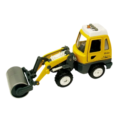 Utilaj de constructii de jucarie cu sunete si lumini, 16-18 cm, cilindru compactor