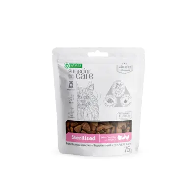 Superior Care Recompense cu Pasare pentru Pisici Adulte Sterilizate 75 Gr