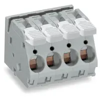 PCB terminal block; lever; 16 mm²; Pin spacing 10 mm; 2-pole; CAGE CLAMP®; commoning option; 16,00 mm²; gray