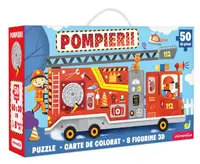 Joc educativ - Puzzle cu glitter + carte de colorat + markere + stickere Mimorello