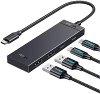 Hub USB Ugreen - CМ806, 4 porturi, USB-C, negru