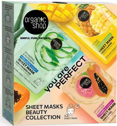 Organic Shop Set - Măști de față, 3 x 25 ml