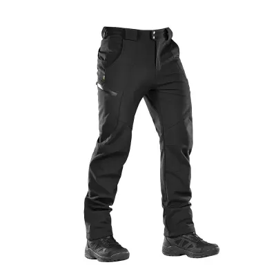 Pantaloni tactici Softshell negri M-TAC - impermeabili - XS