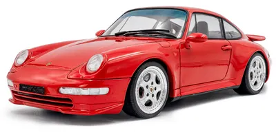 Model de colecționar SOLIDO Modern: Mașini - Porsche 911 (933) Carrera RS Coupe, Indian Red, 1997
