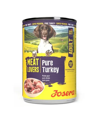 Hrană umedă câini monoproteică Josera Meat Lovers Pure Turkey 400 g