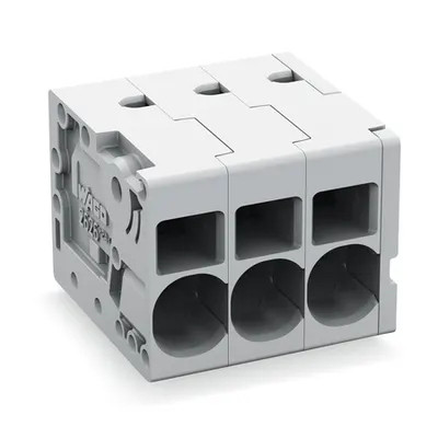 PCB terminal block; 6 mm²; Pin spacing 7.5 mm; 2-pole; Push-in CAGE CLAMP®; 6,00 mm²; gray