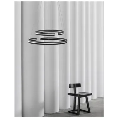 Lampa suspendata TORRENTE Nisipiu Negru Aluminiu & Acrylic Adjustable Dimabil Adjustable LED 55 Wat 230 Volt 2475Lm 3000K IP20